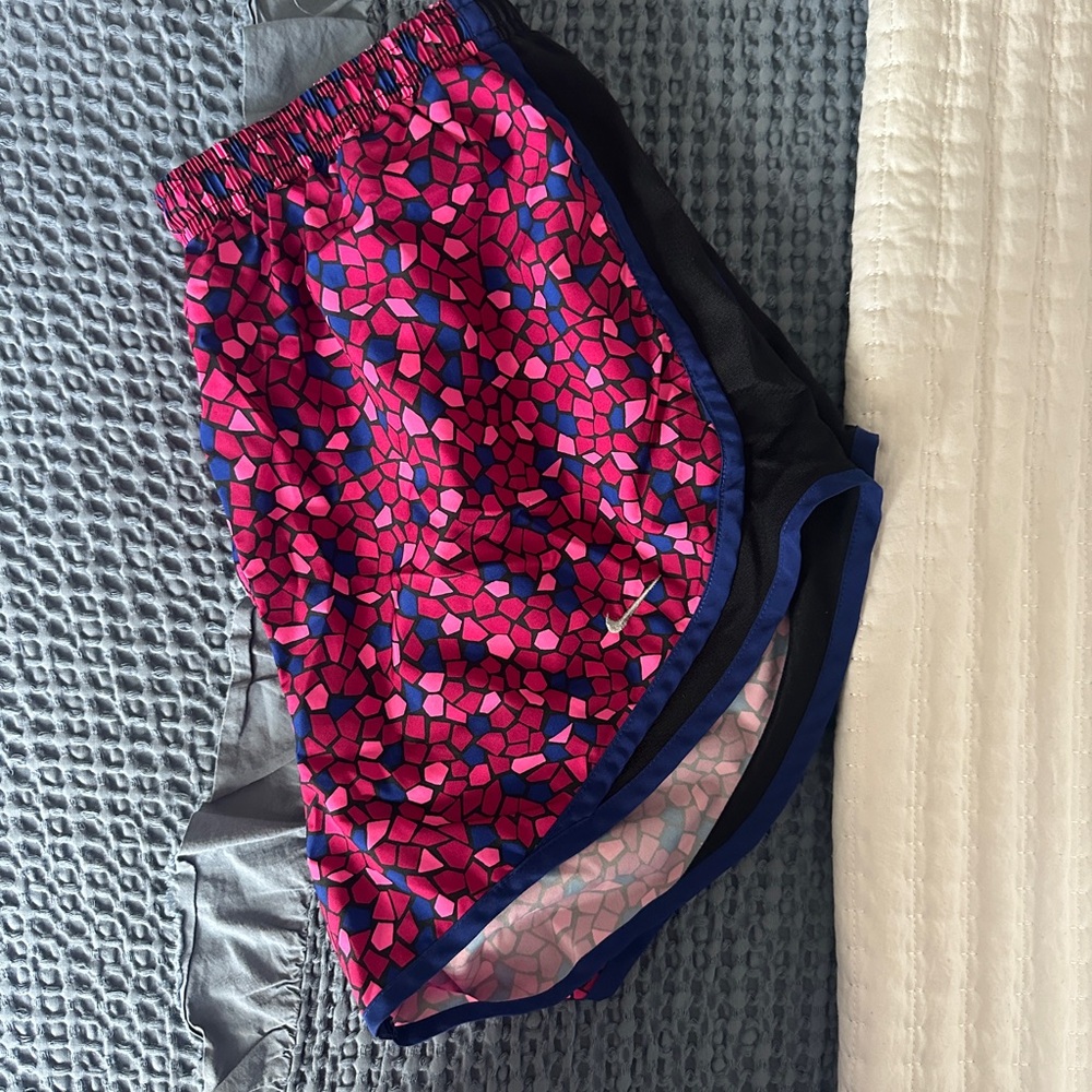 Pink and Blue Patterned Nike Shorts